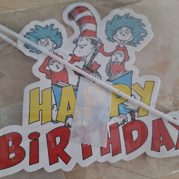 Dr Seuss Cat In The Hat Birthday Decoration Banner Balloons Party Supplies Kids - Picture 2 of 6